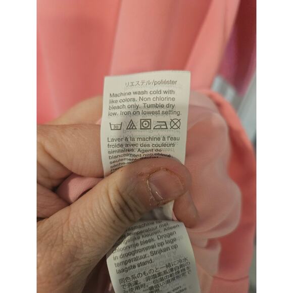 J. Crew 365 Crepe Laser-Cut Eyelet Shift Dress Pink Size 6 Pastel Spring Summer - Picture 4 of 6